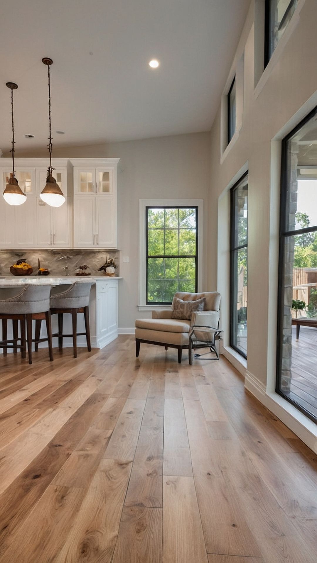 Natural wood tones
